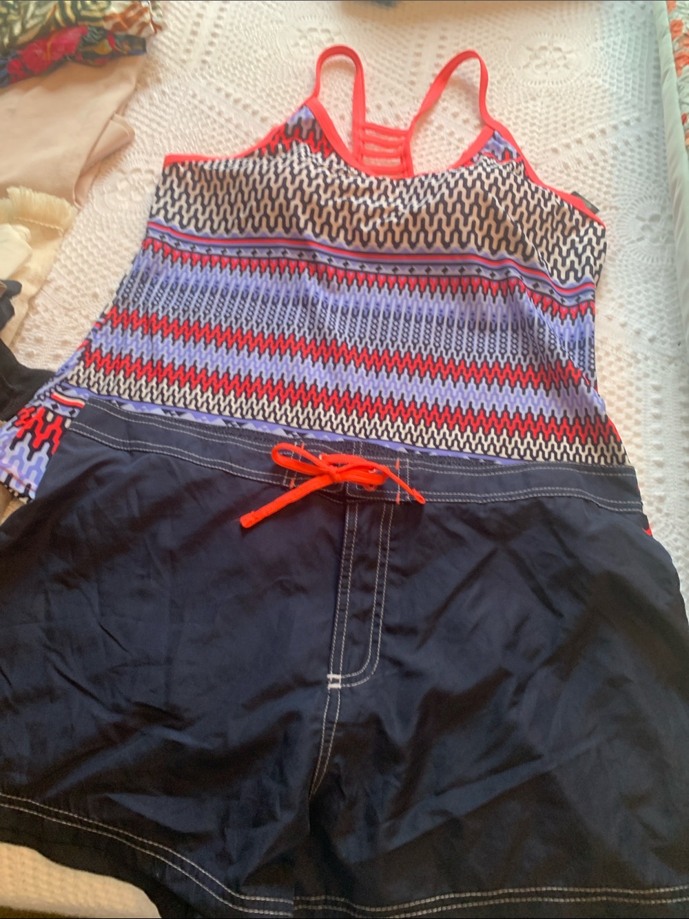 Woman’s 2 piece Swimsuit/Swimshort set, size 16
